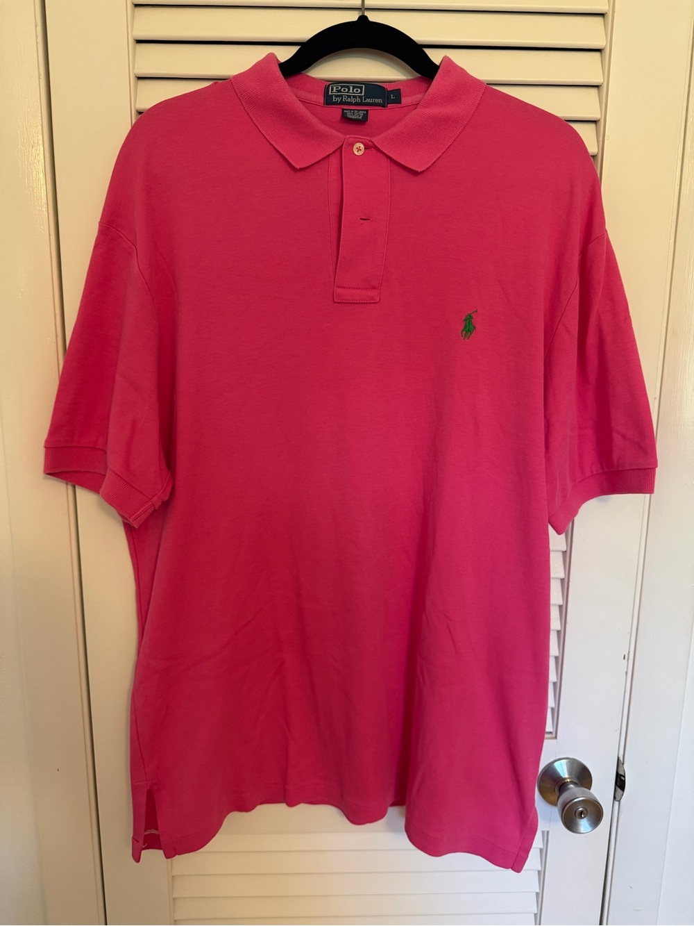 Ralph Lauren Men’s Hot Pink Polo with Green Pony